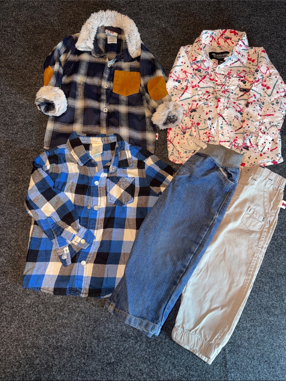 24Month Old Boys 2 Set Outfit With Bonus Shirt Included Assorted Colors & Brands